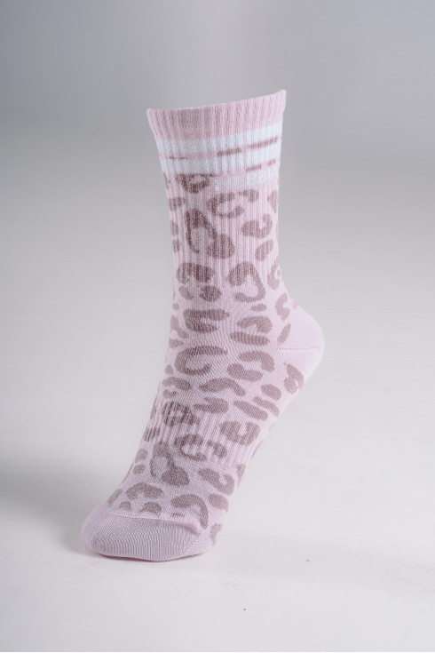 Leopard Crew Socks PRIMAL 106 (35-38, Розовый)