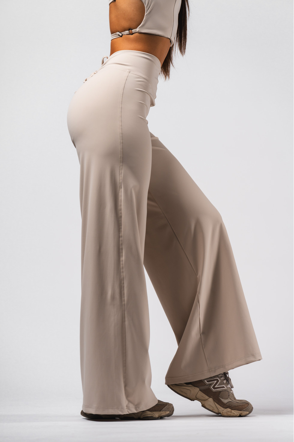 Ne Deni x NEBBIA High-waist Flared Pants 312 (L, Крем)
