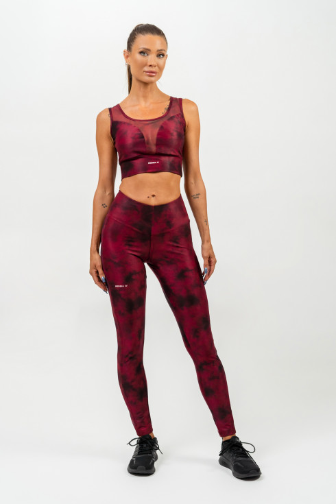 Ne High Waisted Mesh Leggings IMPACT 479 (XS, Красный)