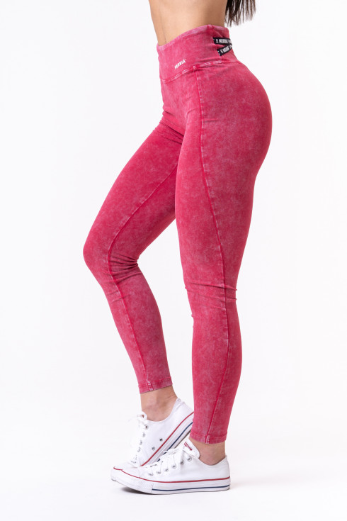 Ne Washed High Waisted Leggings LEGACY 777 (M, Красный)
