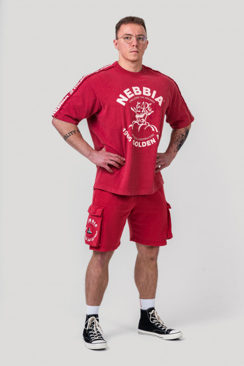 Ne Washed Loose Fit Cargo Shorts LEGACY 787 (L, Красный)