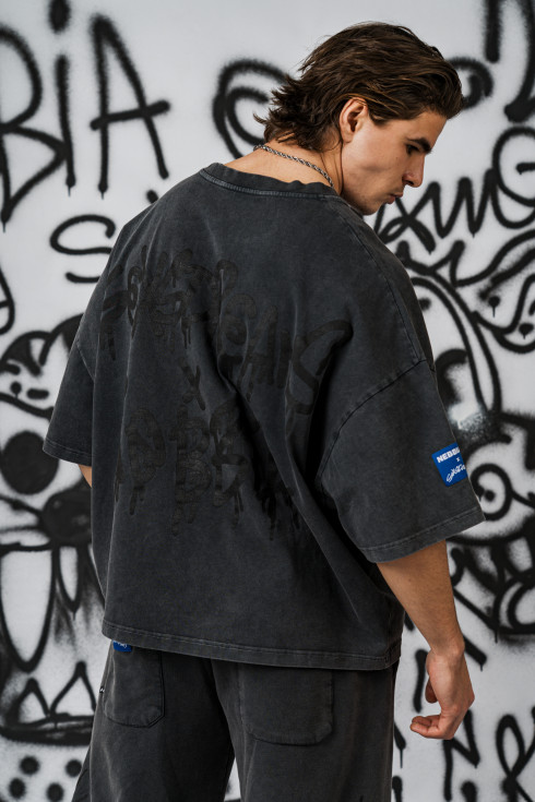 Ne NEBBIA x Sexsdreams Men’s Oversized Tee 810 (M, Чёрный)