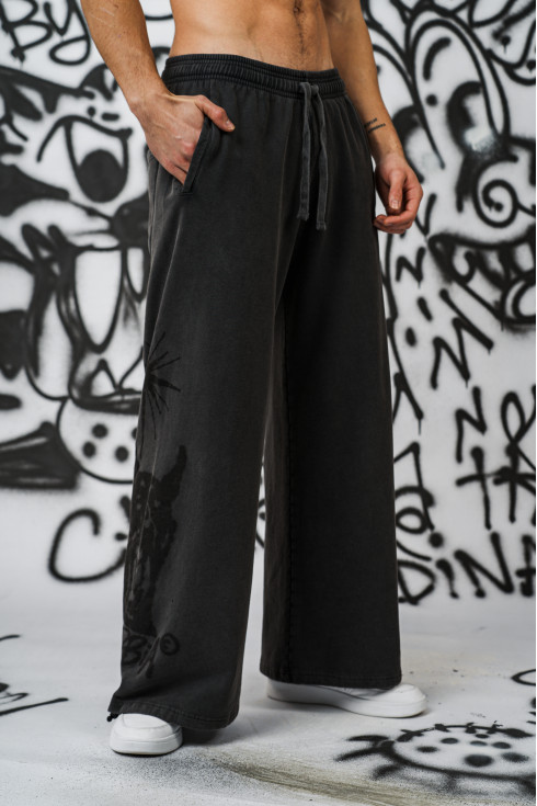 Ne NEBBIA x Sexsdreams Unisex Wide-Leg Sweatpants 812 (XL, Чёрный)