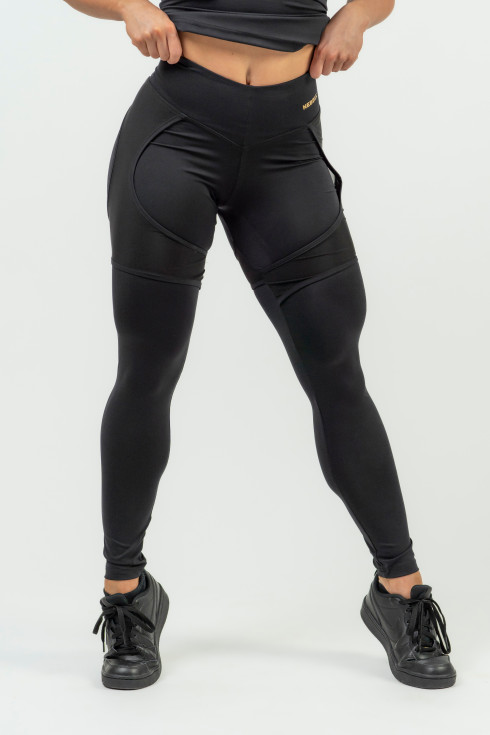 Ne NEBBIA Women's High Waist Leggings INTENSE Mesh 838 (XS, Чёрный)