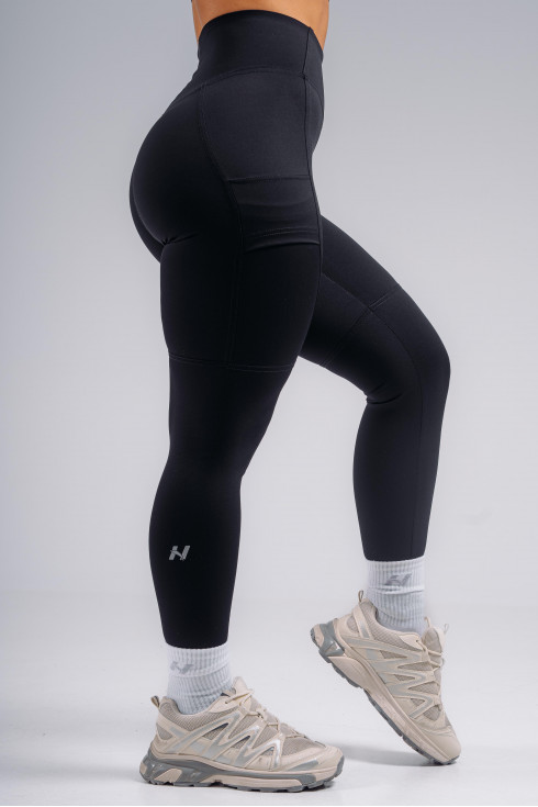 High-Waist Sculpting Leggings with Pockets PRIMAL 851 (S, Чёрный)