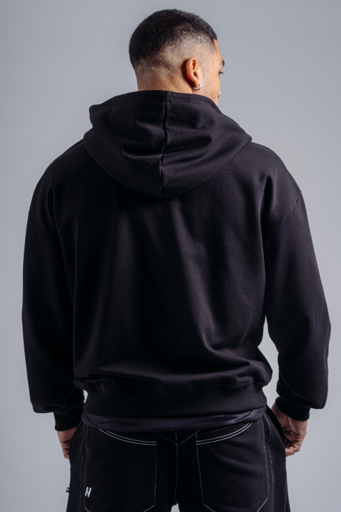 Zipper Hoodie with Embroidery PRIMAL 884 (XL, Чёрный)