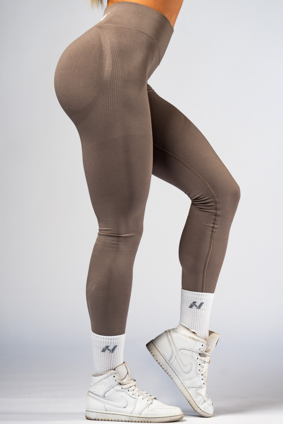 Ne High-Waist Push-Up Leggings POWER 888 (XS, Светло-коричневый пепел)