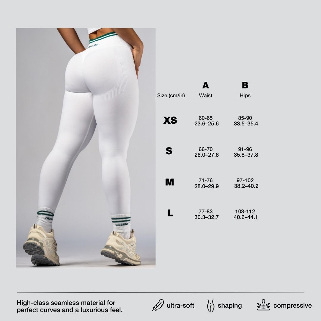Размерная сетка Ne High-Waist Push-Up Leggings CLUB D’OR 629 (XS, Белый)